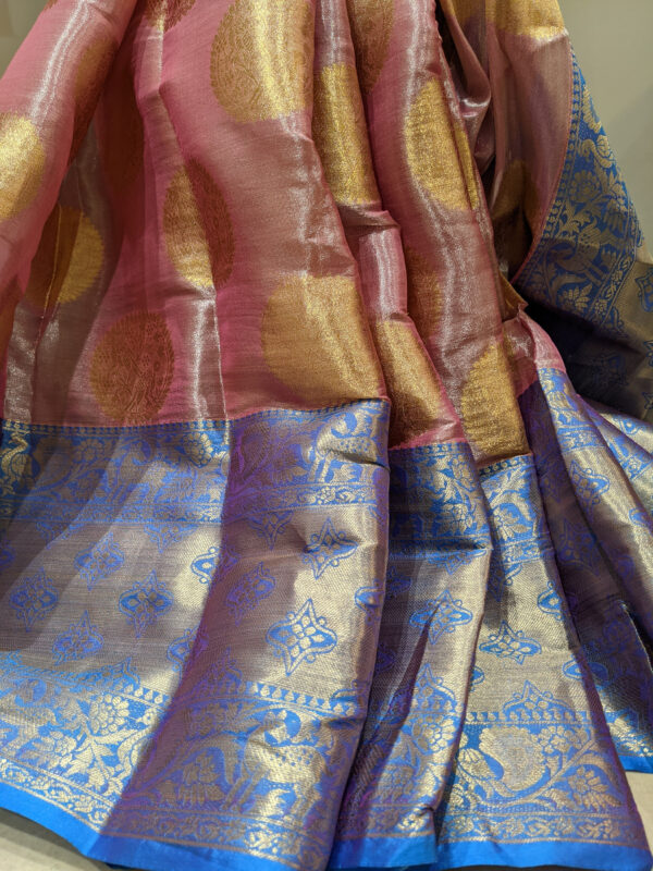 Crepe Silk Saree With Contrast Blouse